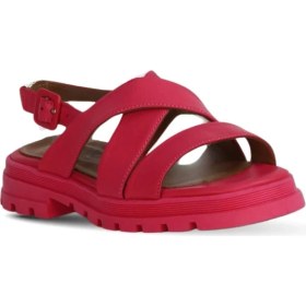 Resim Bueno Shoes Fuşya Deri Kadın Düz Sandalet 01WY5501 01WY5501 