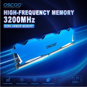 Resim Oscoo Blue Armor T200 32GB (2X16) 3200MHZ CL22 Ddr4 1.2V Ram 