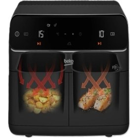 Resim Beko Çift Hazneli 2in1 Fitfry Az Yağlı Airfryer, Sağlıklı ve Pratik Pişirme 