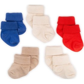 Resim Novibaby 5'li Bambu Yenidoğan Bebek Çorap I Sailor I 0-6 ay Karışık Renk 