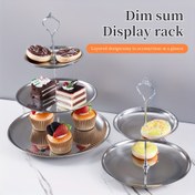 Resim Noel, düğün, doğum günü, bebek duşu, çay partisi dekorasyonu için yeniden kullanılabilir paslanmaz çelik kupa kek tutucu, tatlı tepsi meyve şekerleme sergileme standı - Gümüş 