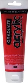Resim DALER ROWNEY 120 ML GRADUATE AKRİLİK BOYA 504 CADMİUM RED DEEP HUE 