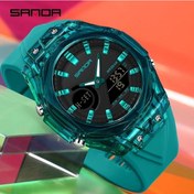 Resim Fochsia Sanda Erkekler İçin Çift Ekranlı Lüminesanslı Spor Digital Analog Kol Saati 6283 Mavi Diğer 