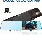 Resim Motion003 Double Rrding 4.79 Inç Araç Kamerası Ön Arka 1080p Gece Görüşü Park Sensörü 