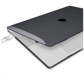 Resim 13" Apple Uyumlu MacBook Pro M2 A2686 Kristal Siyah Kılıf Koruyucu + Ekran Filmi 