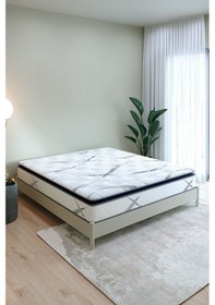 Resim Aksviva Aqualis Çift Kişilik Pedli Paket Yaylı Yatak 30 Cm BEYAZ 