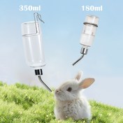 Resim 1 adet/2 adet Harici 180Ml, 350Ml Küçük Evcil Hayvan Su Şişesi, Paslanmaz Çelik Bilyalı Sızdırmaz, Otomatik Su Dispenseri, Besleme Su Şişesi. 