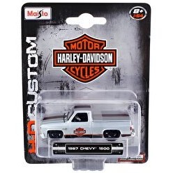 Resim Maisto 1:64 Harley Davidson 1987 Chevy 1500 