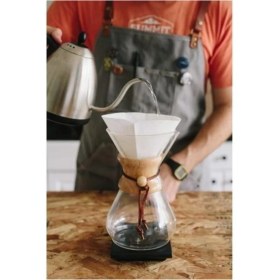 Resim Ahşap Tutacaklı Chemex 800 Ml, Şık ve Kullanışlı Kahve Demleme Aracı 