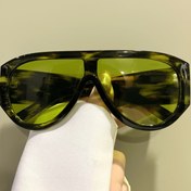 Resim 1 Çift Büyük Yuvarlak Çerçeveli Moda Gözlük - Kaplumbağa Desenli & Siyah, Erkek ve Kadınlar için Büyük Boy, Yeşil Renkli Lensler, Günlük Kullanım, Partiler, Cadılar Bayramı, Mezuniyet İçin Rahat Tasarım - Şık Aksesuar 