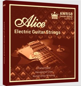 Resim Alice AWR58-L Elektro Gitar Teli (10-46 Light) | Özel Alaşımlı Nikel Kaplama Parlak Tizler ve Tok A 
