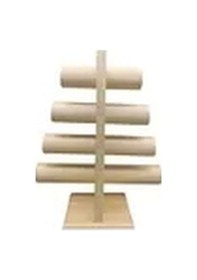 Resim Yerli Üretim Lüx İmera Deri Kumaş Krem Renk Boy 38 Cm En 33 Cm Tekli T Model Bilezik Sergileme Çok Renkli 