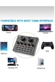 Resim fortrek V8S Ses Usb Kulaklık Mikrofon Web Yayını Canlı Harici Ses Kartı Ile 5.0 Kişisel Eğlence 