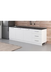 Resim Minar 240 Cm Mutfak Dolabı Beyaz 240-B3-Alt Modül Beyaz 