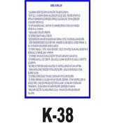 Resim Pvc Dekota Uyarı - Ikaz Levhası Iş Güvenlik Talimatı 