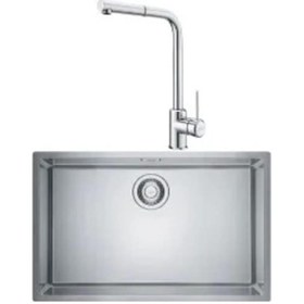 Resim Franke Maris Mrx 110-70 Tek Gözlü Eviye + Sirius Doccia Armatür Seti (Krom) 