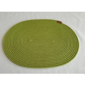 Resim Jüt Amerikan Servis Sofra Altlığı, Masa Dekoru Supla Oval 30x40 8li Fıstık Yeşil 