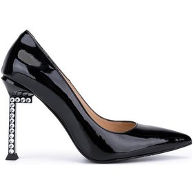 Resim Tamer Tanca Kadın Hakiki Deri Siyah Rugan Topuklu Ayakkabı 1036 8120 Bn Ayk Sk25-26 Sıyah Rgn Siyah 