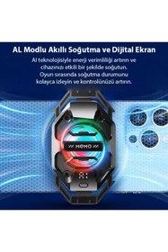 Resim Coofbe Göstergeli RGB Işıklı Kablolu Soğutma Levhalı Ultra Hızlı Telefon Soğutucu Radyatör 3 Modlu 