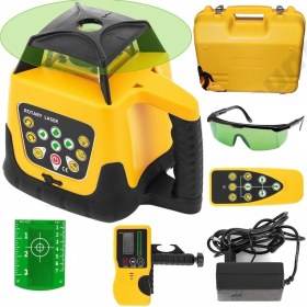 Resim Fukuda FRE203 Set-İç Ve Dış Mekan Yeşil Rotasyon Lazeri-Açık Ve Kapalı Alan Döner Lazer Nivosu (Tam Takım) 