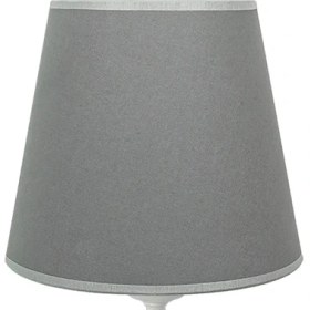 Resim Şenay Aydınlatma Çocuk Odası Masa Lambası Kumaş Abajur Gri 