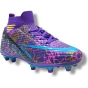 Resim Laliga Çoraplı Krampon Mor Turkuaz Desenli 