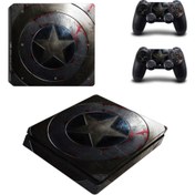 Resim Kt Decoration Captain America Playstation 4 Slim Kasa Sticker Kaplama-01 