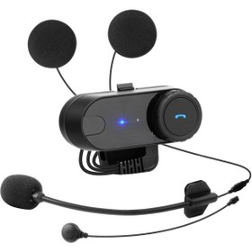 Resim Aırstorr Tcom-vb Motosiklet Bluetooth Kask Interkom 800m Kulaklık Kablosuz Kulaklık Fm Radyo 