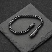 Resim 1/2 Erkek Paslanmaz Çelik Bileklik, Yuvarlak Parlatılmış Kılavuz Toka Bileklik, Basit Hip-Hop Küba Zinciri Paslanmaz Çelik Bileklik, Tatil Hediyesi, Parti Günü, Müzik Festivali Günü, Hediye Verme Günü, Tüm Mevsimler, Genel Elektroplakaj (Fazla Değerli Metal Plakajı) 