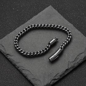 Resim 1/2 Erkek Paslanmaz Çelik Bileklik, Yuvarlak Parlatılmış Kılavuz Toka Bileklik, Basit Hip-Hop Küba Zinciri Paslanmaz Çelik Bileklik, Tatil Hediyesi, Parti Günü, Müzik Festivali Günü, Hediye Verme Günü, Tüm Mevsimler, Genel Elektroplakaj (Fazla Değerli Metal Plakajı) 