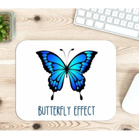 Resim Florence Event Mavi Kelebek Baskılı Mousepad 23x19 Cm 