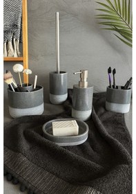Resim Primanova Reve Banyo Seti 5 Parça - Gri Gri 