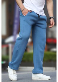 Resim İndigo Geniş Kesim Düz Paça Eşofman Altı 6550 Mavi 