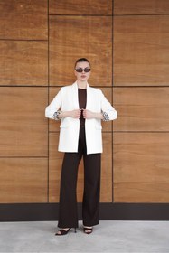 Resim lidyasara Kadın Leopar Detaylı Blazer Ceket 