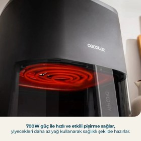 Resim Cecotec Cecofry Fantastik Window 6500 Pencereli Airfryer 6,5L Yağsız Hızlı Fritöz 