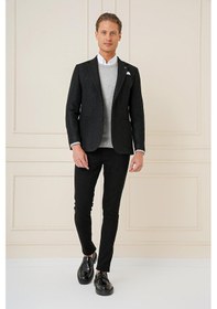 Resim Efor C 689 Slim Fit Siyah Spor Ceket Siyah 