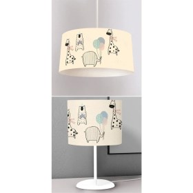 Resim instababyrooms Çocuk Odası Dijital Baskılı Sarkıt Avize ve Masaüstü Abajur Avize Model 096 