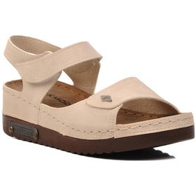 Resim Ayakmod 07-109rr Bej Kadın Sandalet 001 