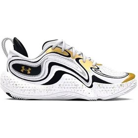 Resim Under Armour Ua Spawn 6 Erkek Basketbol Ayakkabısı 3027263-100 Beyaz-beyaz Beyaz 
