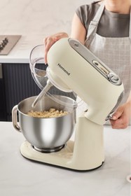 Resim HOMEND Vintage Profashion 3027h Döküm Hamur Yoğurma Makinesi Krem 1500w 5,5l 