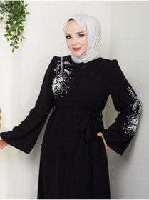 Resim KMKkombin İNCİ DESENLİ KADIN FERACE 