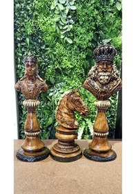 Resim Satranç Taşları 3 Lü Set Dekoratif Oble 