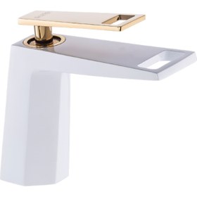 Resim Pure Waterfall Altın - Beyaz Lavabo Armatürü Wg-223 