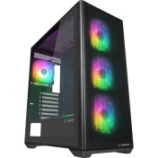 Resim Rampage Vortex V3 Temperli Cam+Mesh Sıyah 4xargb Fan+Hub E-Atx Mid-T Gamıng Kasa 