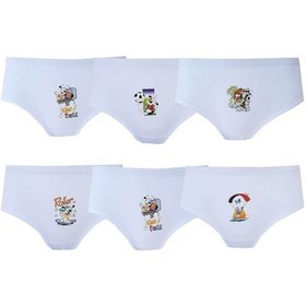 Resim Tutku Iç Giyim 6Lı Kız Çocuk Baskılı Bato Pamuklu Slip Külot 