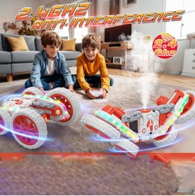 Resim Nilly Toys Uzaktan Kumandalı Şarjlı 2.4GHz Işıklı LEdli Buhar Atabilen 360° Dönen RC Akrobat Araba 