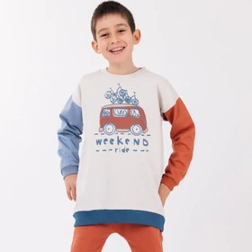Resim Little Yucca Grow Multicolor Sweatshirt Terracotta - 6-12 Ay 