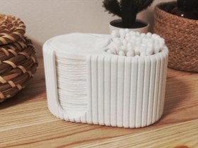 Resim HouseTrend Pamukluk ve Kulak Çubuğu Organizeri – Şeffaf Makyaj Pamuğu Düzenleyici ve Kulak Çöpü Tutucu – Banyo ve Makyaj Masası İçin Kozmetik Saklama Kutusu * Qtip und Makeup Pad Organizer 