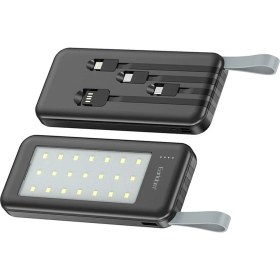 Resim Earldom PB48 10.000 Mah 10W LED Işıklı 3 In 1 Dahili Kablolu Powerbank Siyah 