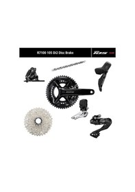 Resim Shimano 105 R7100 Di2 Disk Fren Grupset 12 Vites 50/34t 170mm Siyah 